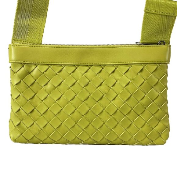 BOTTEGA VENETA Intrecciato Duo Bag - Yellow Green Leather 789-080425 - Picture 2 of 14